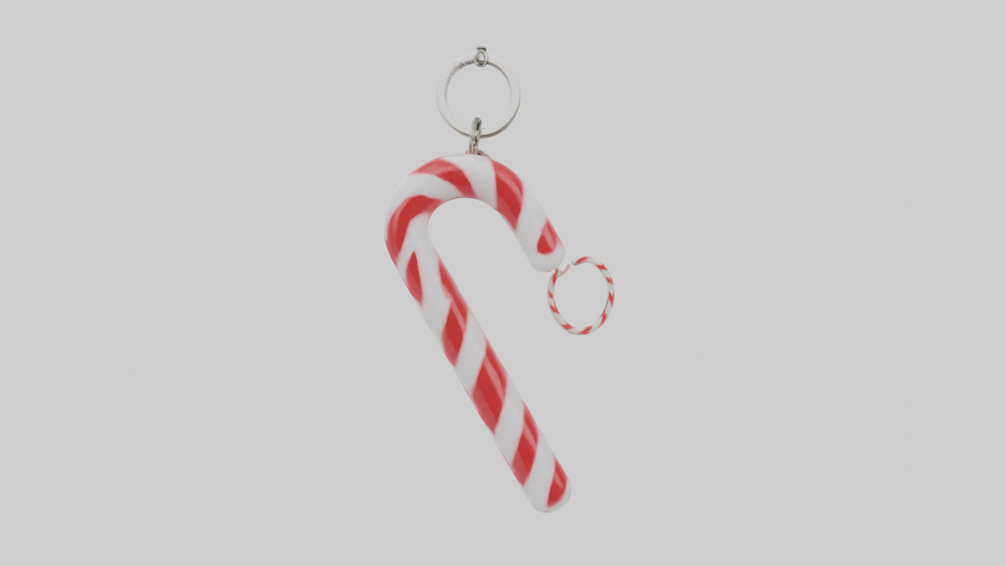 Candy cane keychain model VR / AR / low-poly