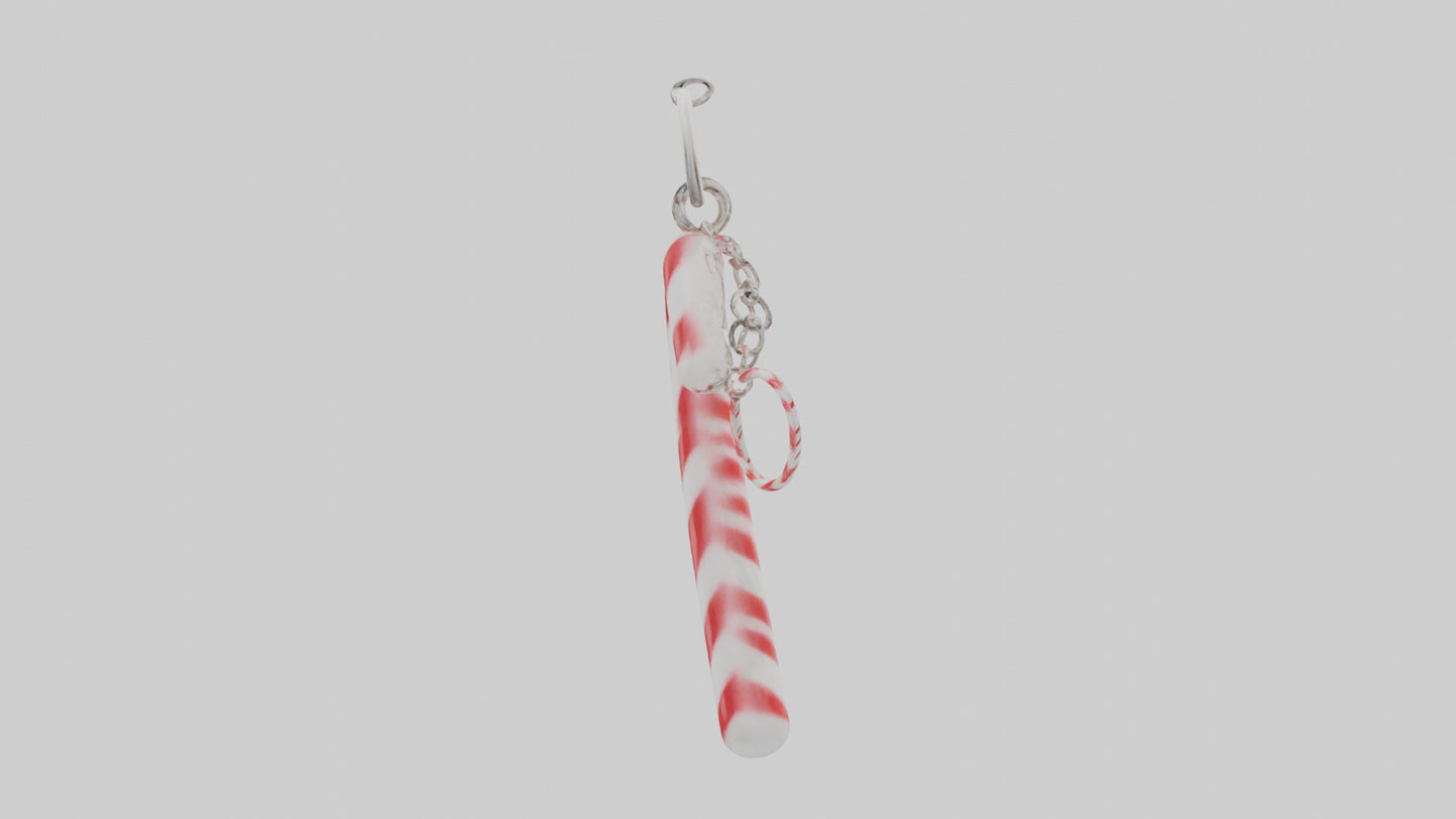 Candy cane keychain model VR / AR / low-poly