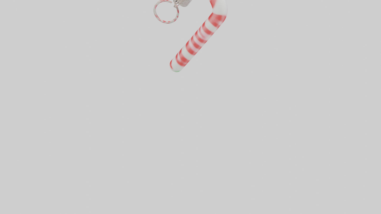 Candy cane keychain model VR / AR / low-poly