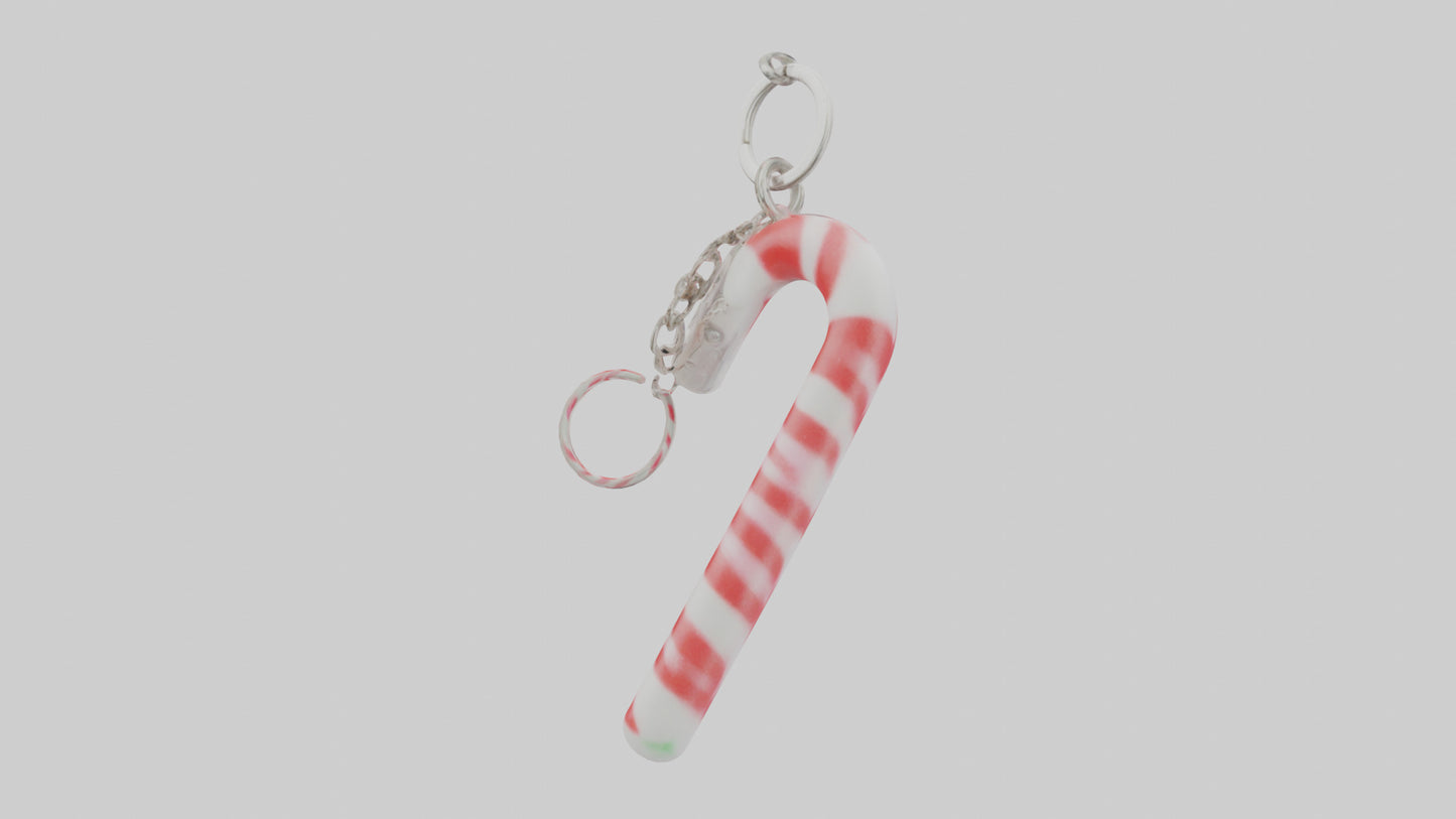 Candy cane keychain model VR / AR / low-poly