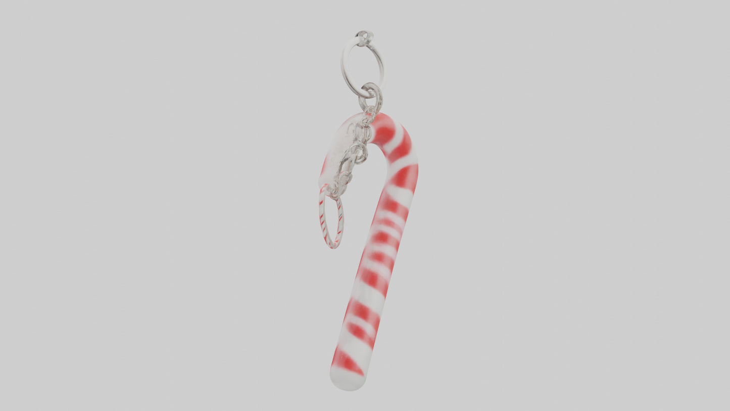 Candy cane keychain model VR / AR / low-poly