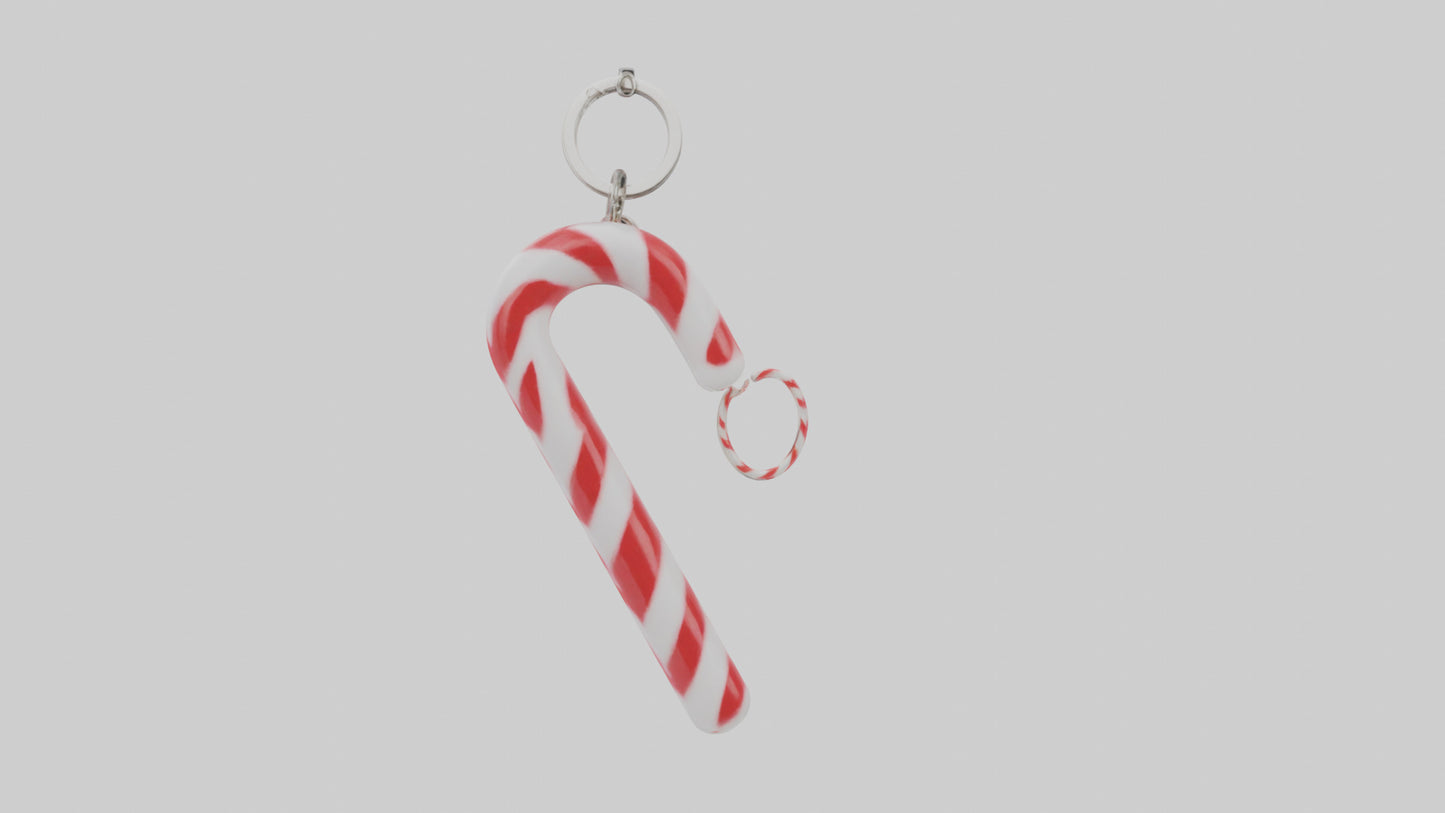 Candy cane keychain model VR / AR / low-poly