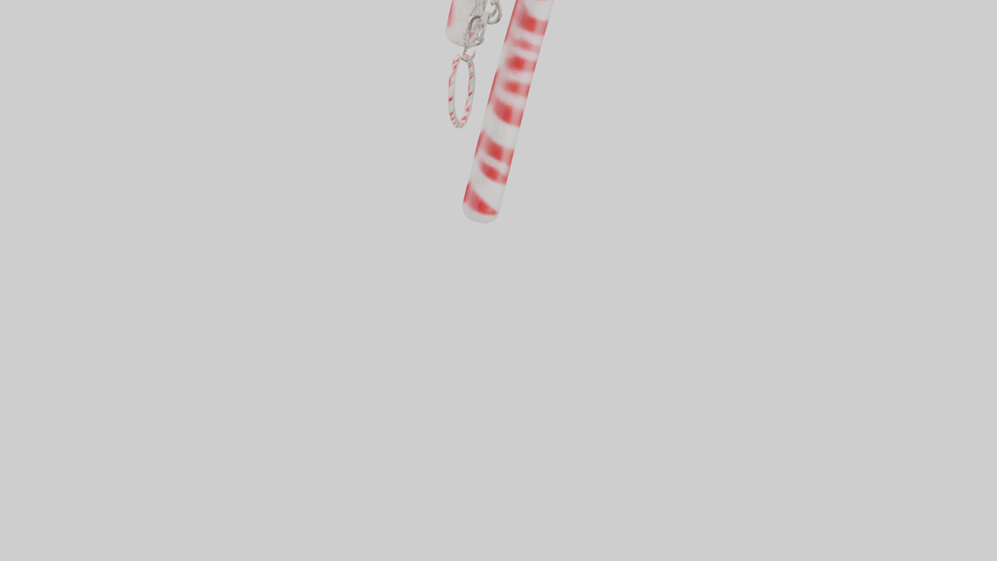 Candy cane keychain model VR / AR / low-poly