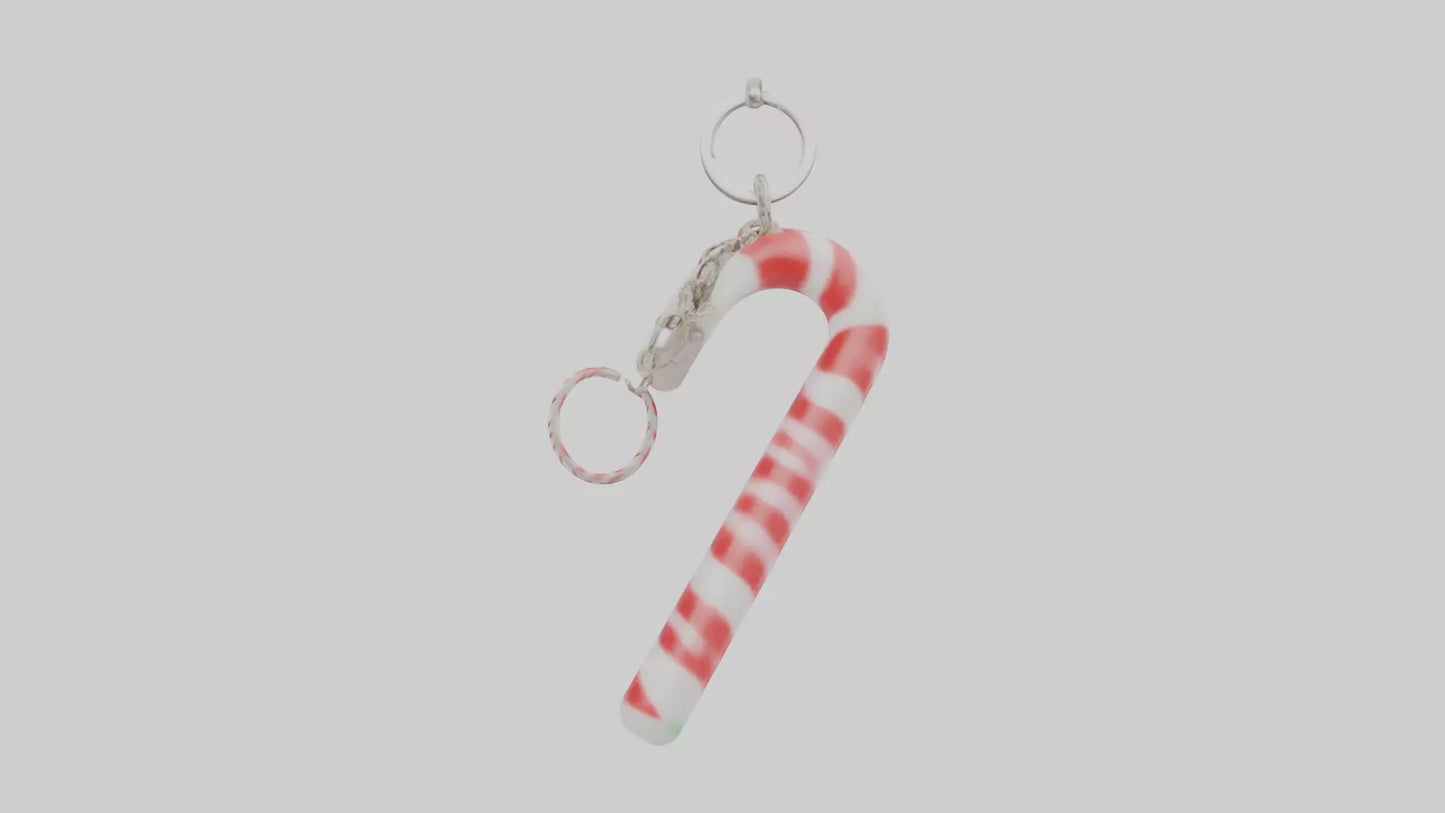 Candy cane keychain model VR / AR / low-poly