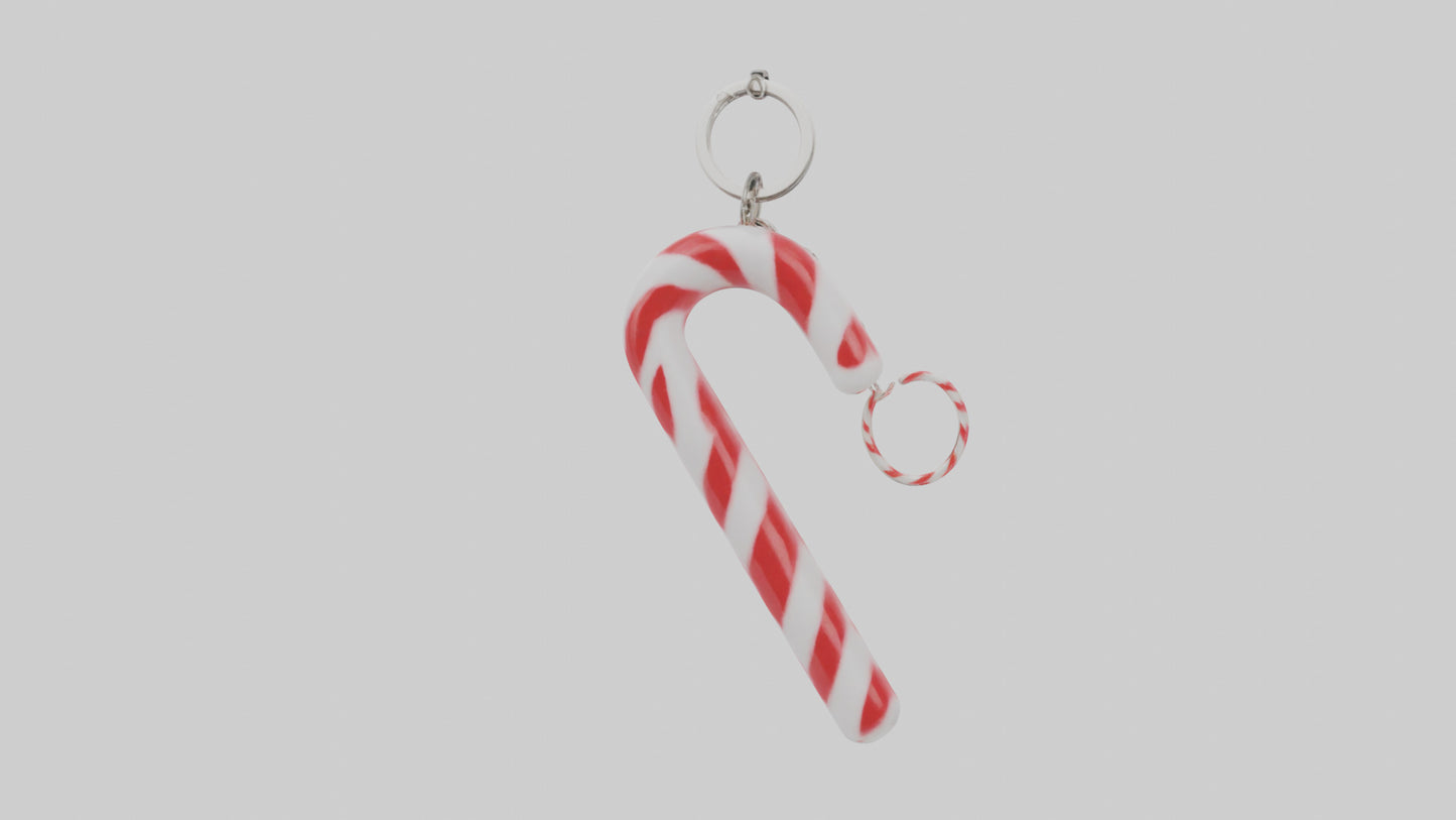 Candy cane keychain model VR / AR / low-poly
