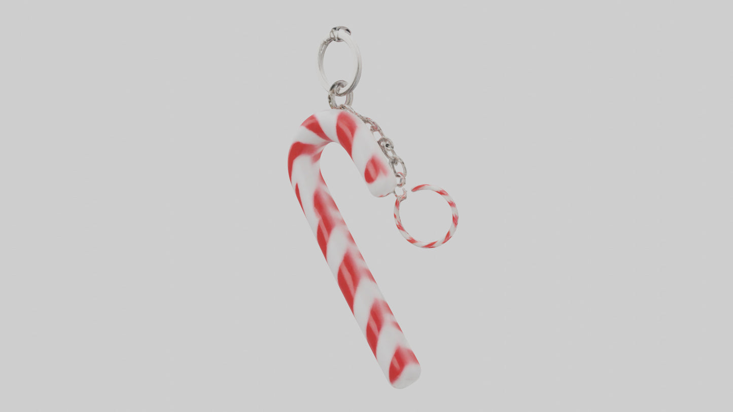 Candy cane keychain model VR / AR / low-poly