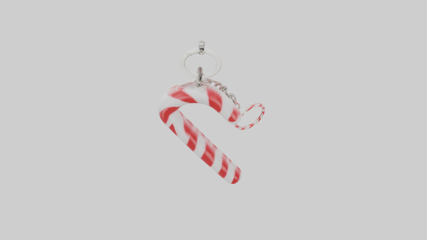 Candy cane keychain model VR / AR / low-poly