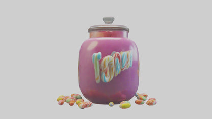 3D model Candy Jar model VR / AR / low-poly