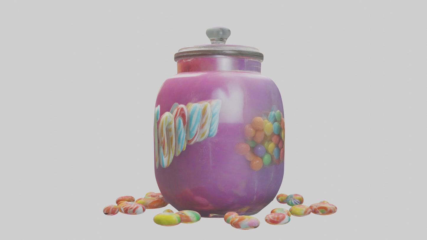 3D model Candy Jar model VR / AR / low-poly