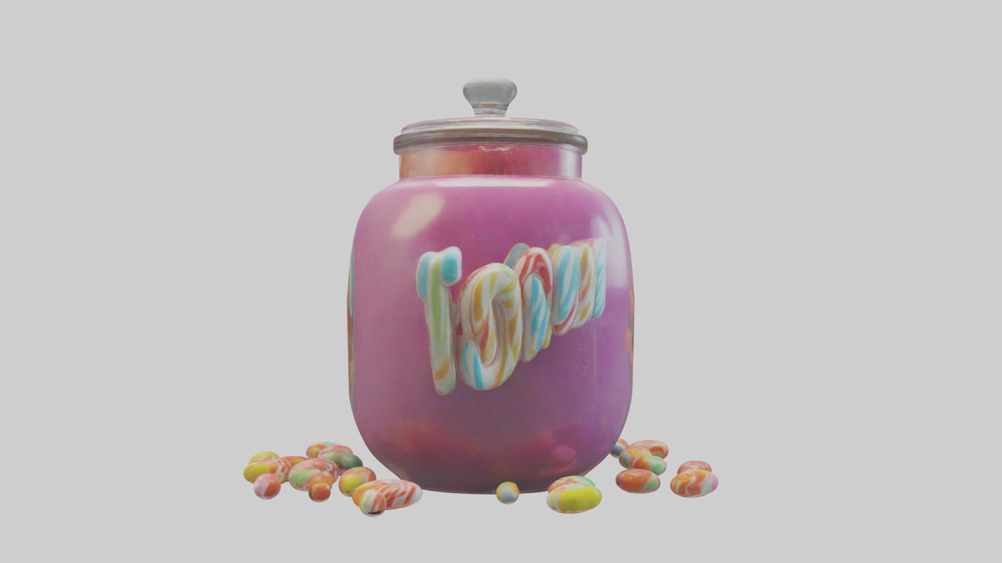 3D model Candy Jar model VR / AR / low-poly