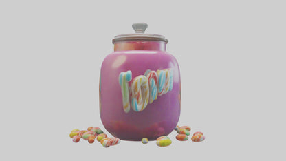 3D model Candy Jar model VR / AR / low-poly