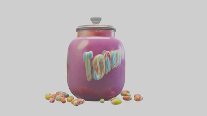 3D model Candy Jar model VR / AR / low-poly
