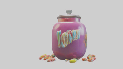 3D model Candy Jar model VR / AR / low-poly