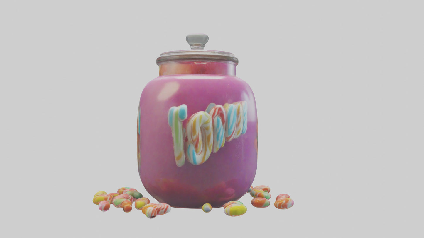 3D model Candy Jar model VR / AR / low-poly