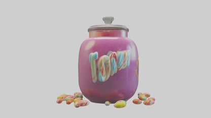 3D model Candy Jar model VR / AR / low-poly