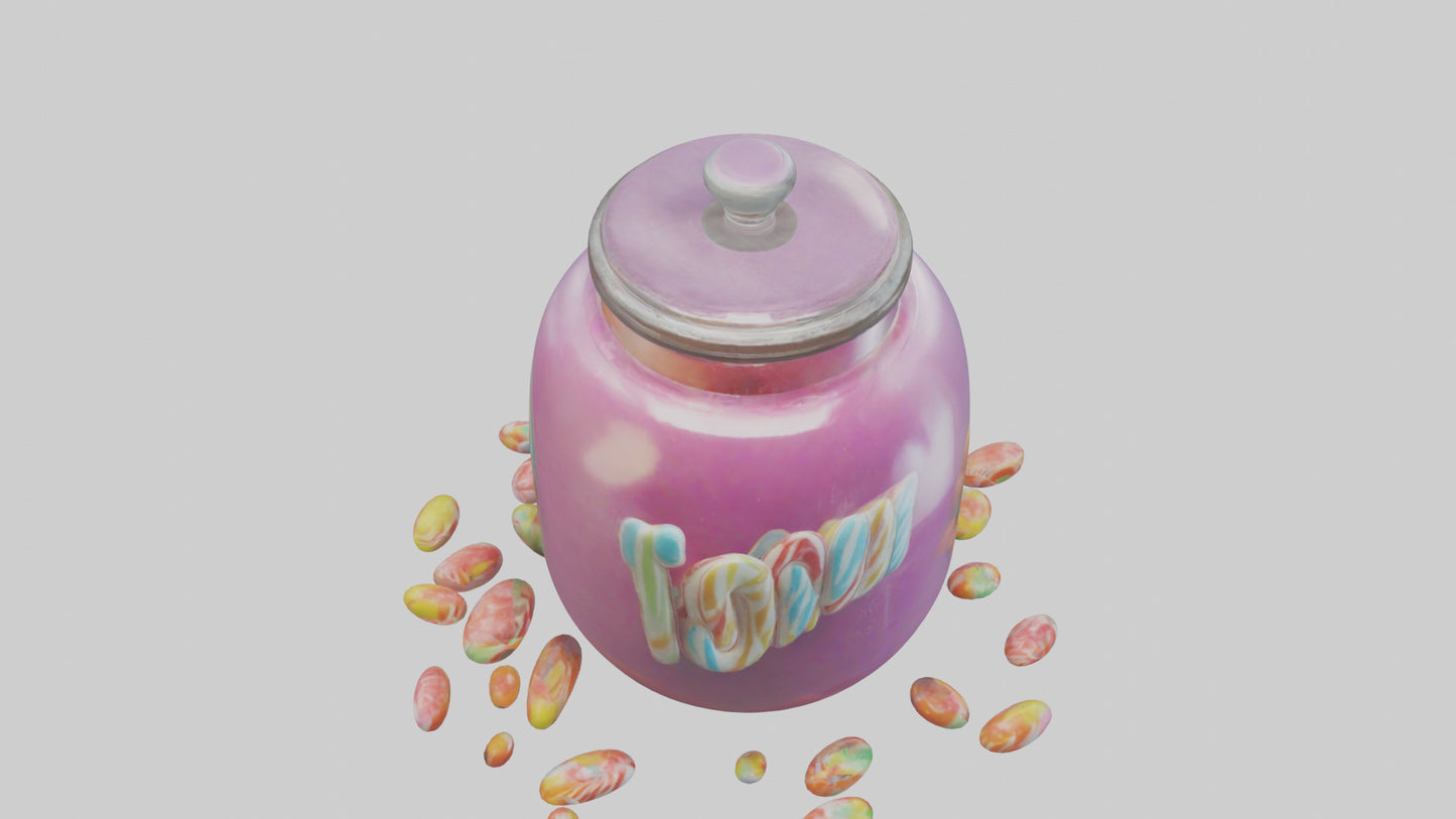 3D model Candy Jar model VR / AR / low-poly