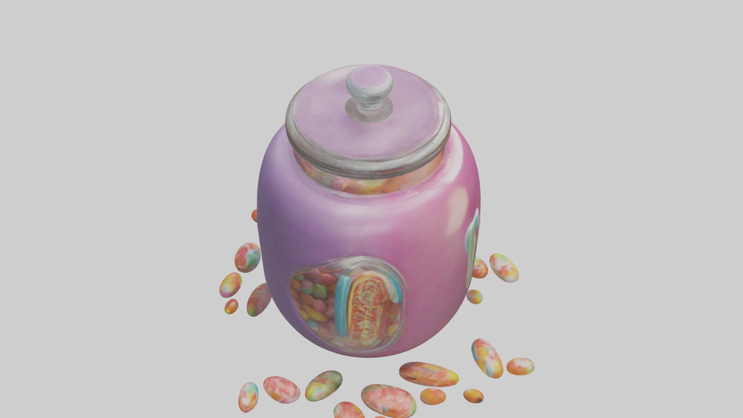 3D model Candy Jar model VR / AR / low-poly