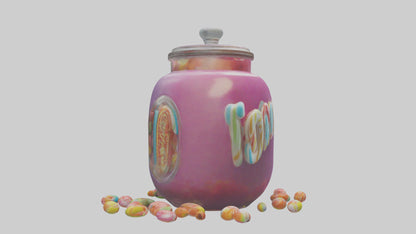 3D model Candy Jar model VR / AR / low-poly