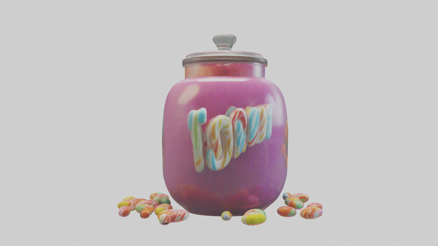 3D model Candy Jar model VR / AR / low-poly