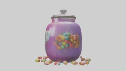 3D model Candy Jar model VR / AR / low-poly
