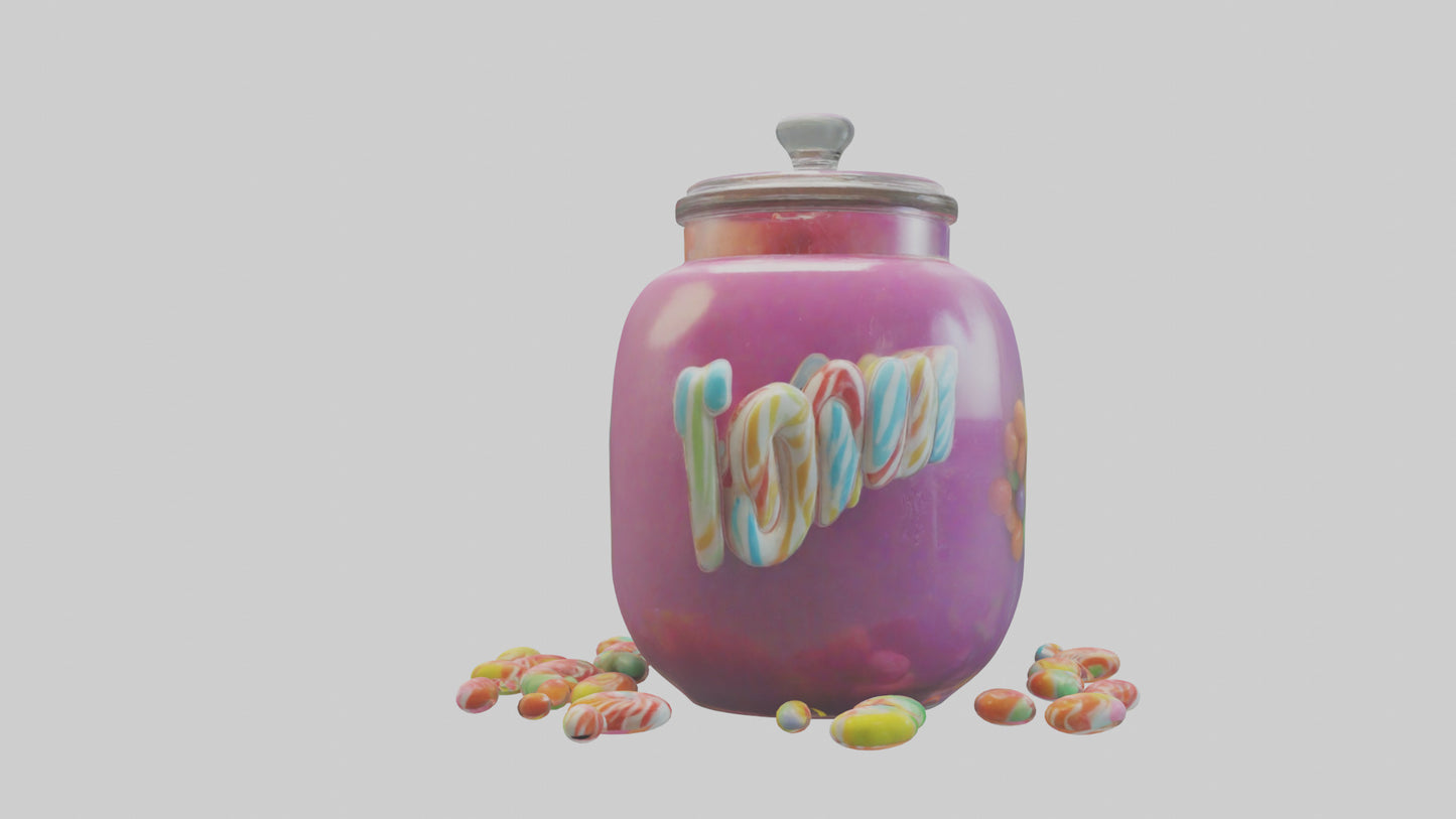 3D model Candy Jar model VR / AR / low-poly