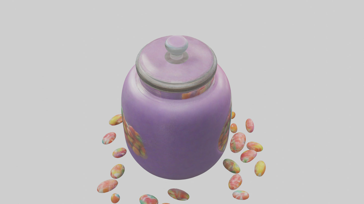 3D model Candy Jar model VR / AR / low-poly