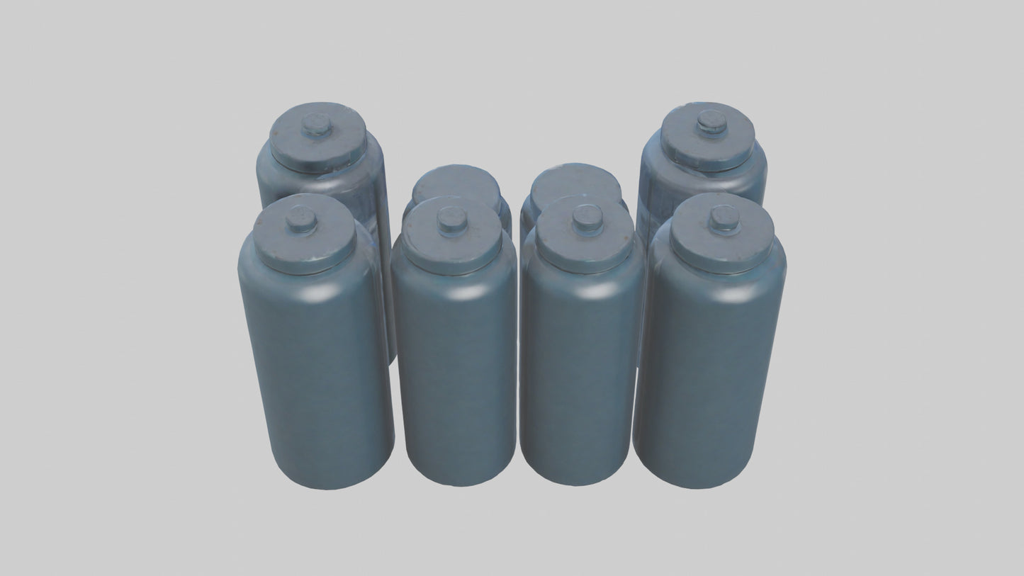 3D model Canisters model VR / AR / low-poly