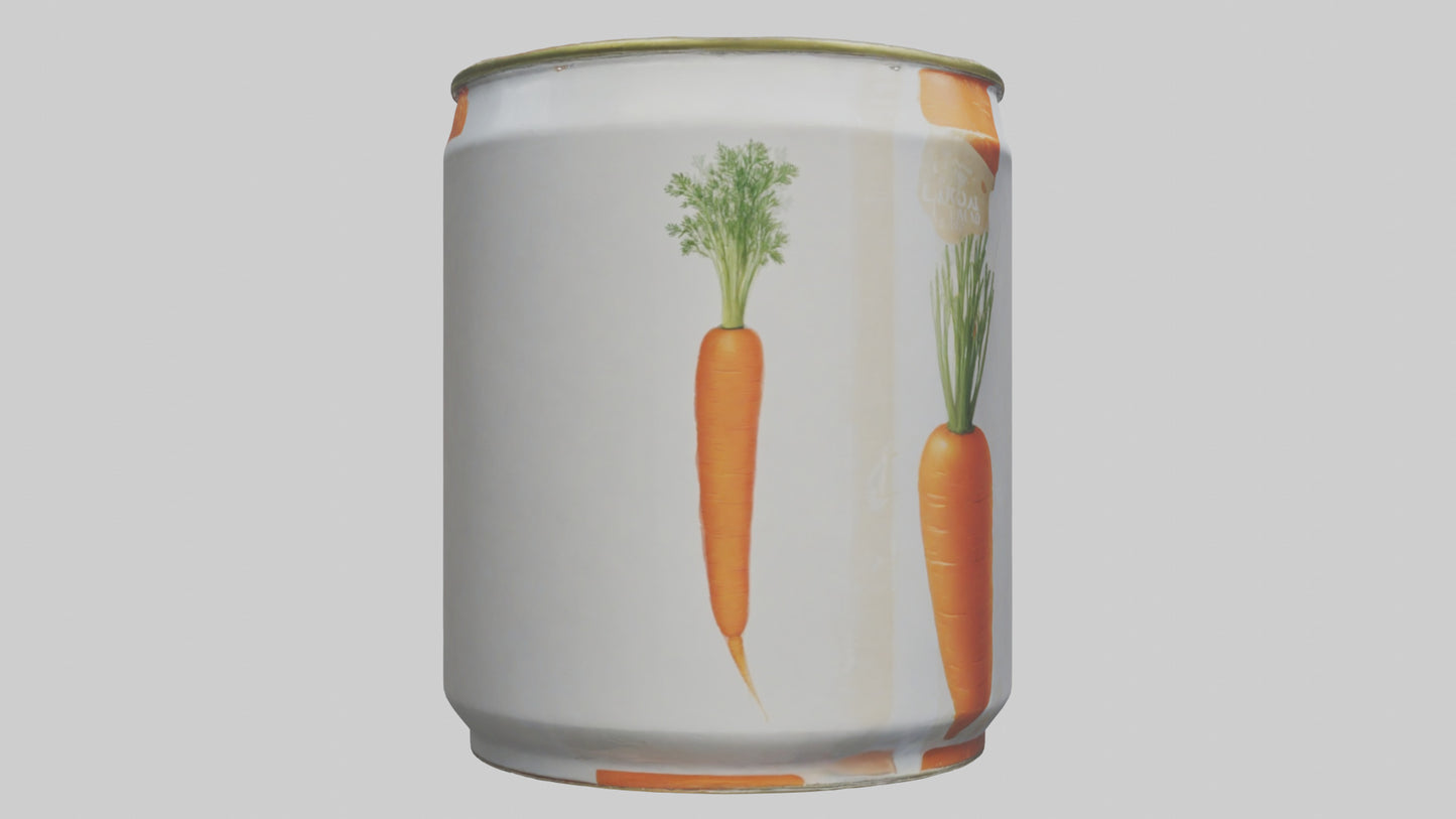 3D model Canned Carrots model VR / AR / low-poly