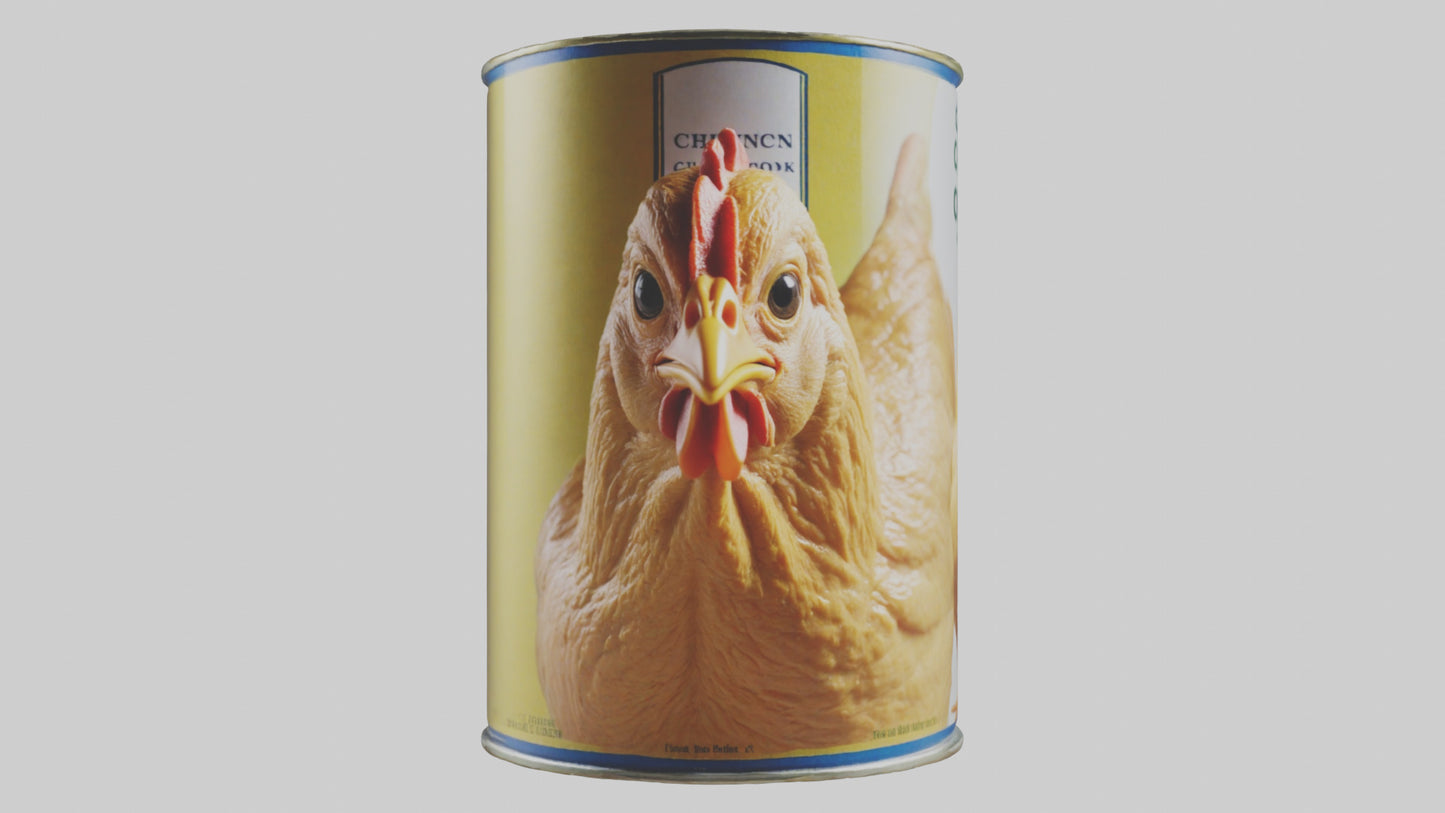 3D model Canned Chicken model VR / AR / low-poly