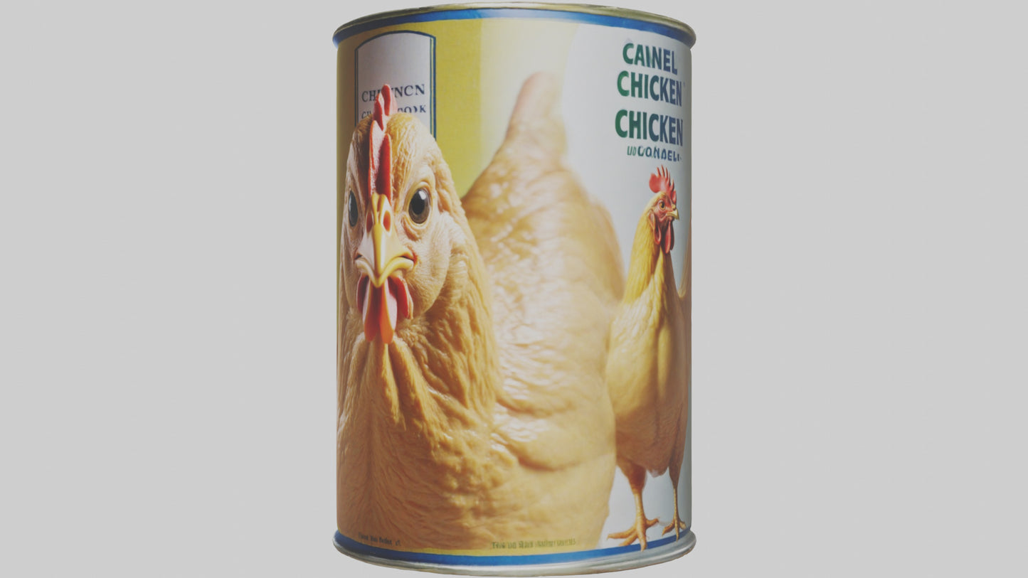 3D model Canned Chicken model VR / AR / low-poly