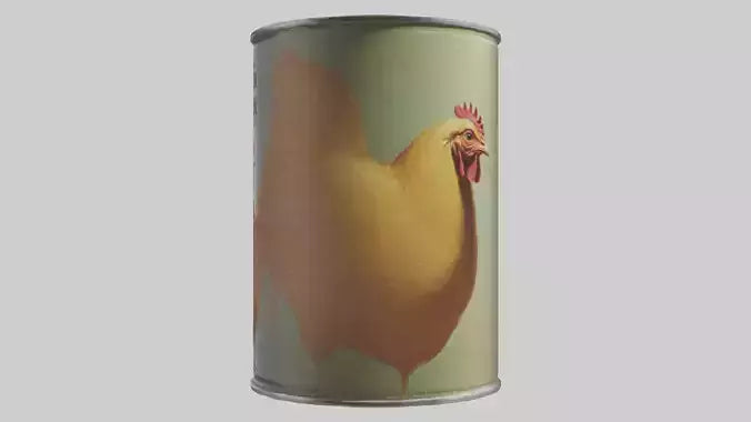 3D model Canned Chicken model VR / AR / low-poly