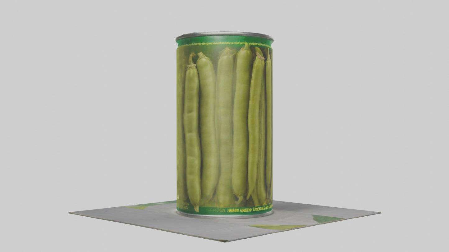 Canned Green Beans model VR / AR / low-poly