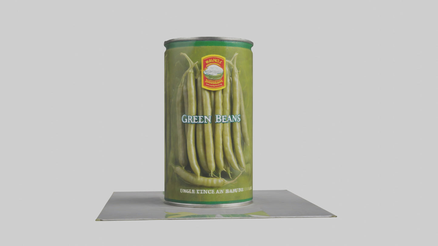 Canned Green Beans model VR / AR / low-poly