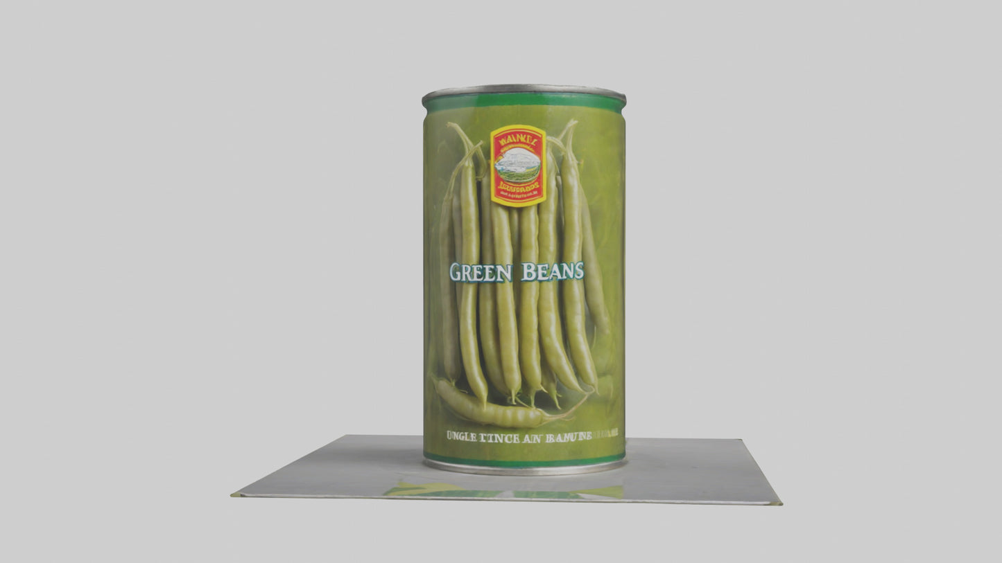 Canned Green Beans model VR / AR / low-poly