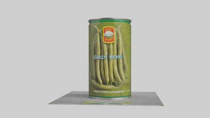 Canned Green Beans model VR / AR / low-poly