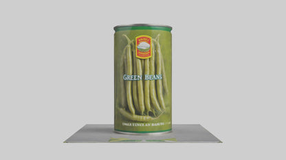 Canned Green Beans model VR / AR / low-poly