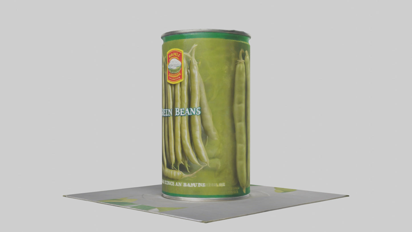 Canned Green Beans model VR / AR / low-poly