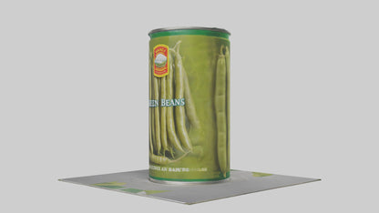 Canned Green Beans model VR / AR / low-poly