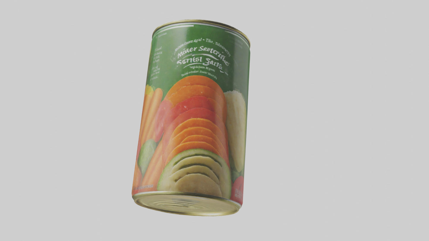3D model Canned Mixed Vegetables model VR / AR / low-poly