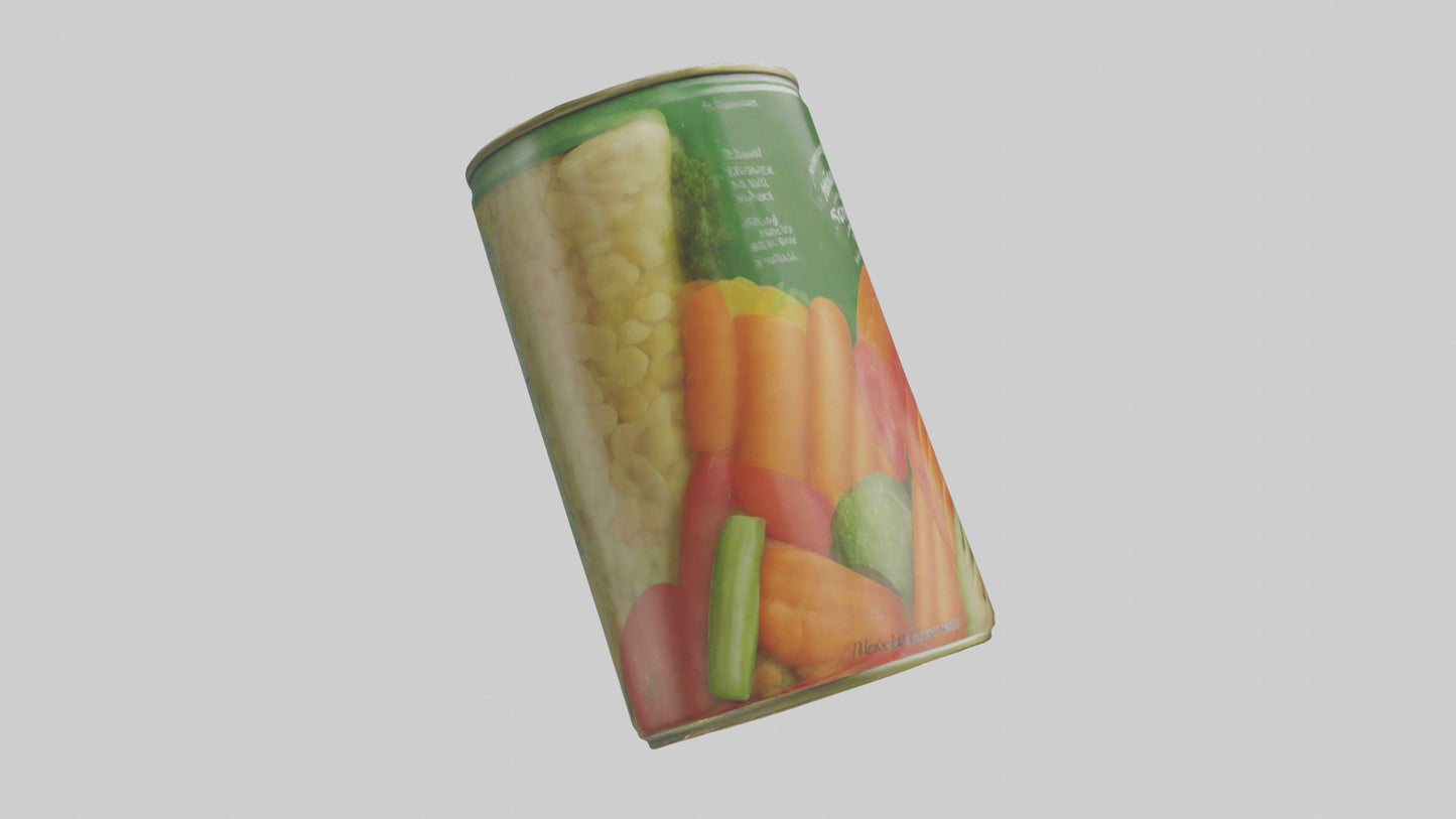 3D model Canned Mixed Vegetables model VR / AR / low-poly