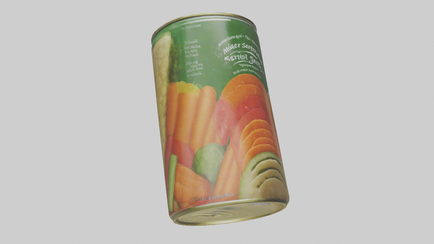 3D model Canned Mixed Vegetables model VR / AR / low-poly