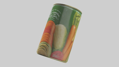3D model Canned Mixed Vegetables model VR / AR / low-poly