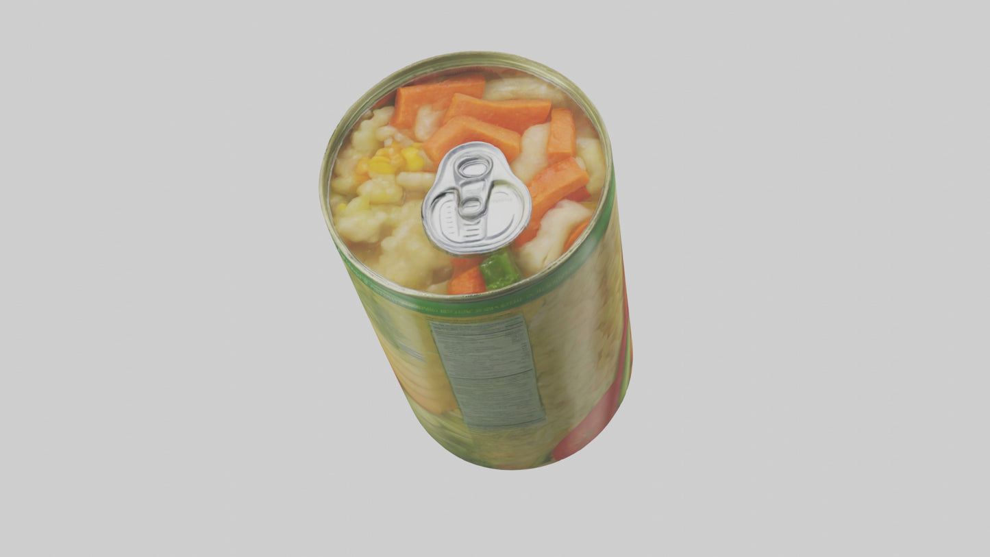 3D model Canned Mixed Vegetables model VR / AR / low-poly