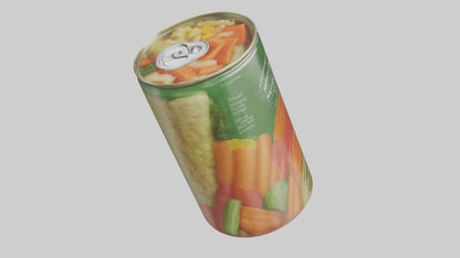 3D model Canned Mixed Vegetables model VR / AR / low-poly