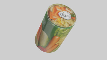 3D model Canned Mixed Vegetables model VR / AR / low-poly
