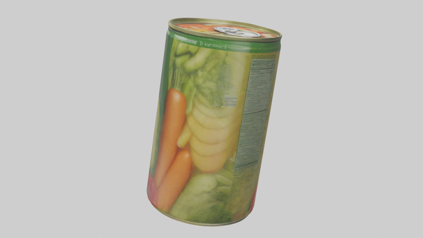3D model Canned Mixed Vegetables model VR / AR / low-poly