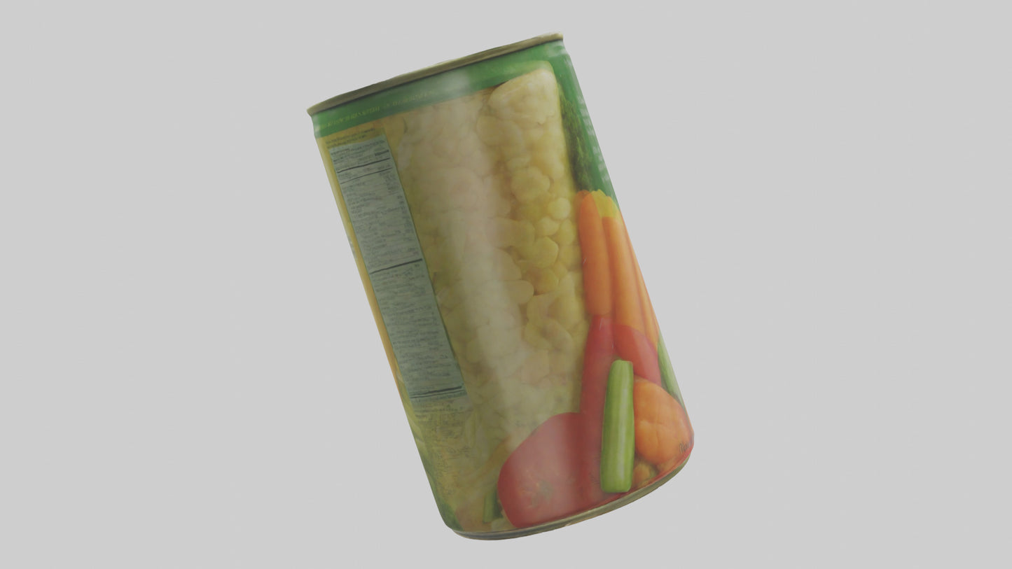 3D model Canned Mixed Vegetables model VR / AR / low-poly