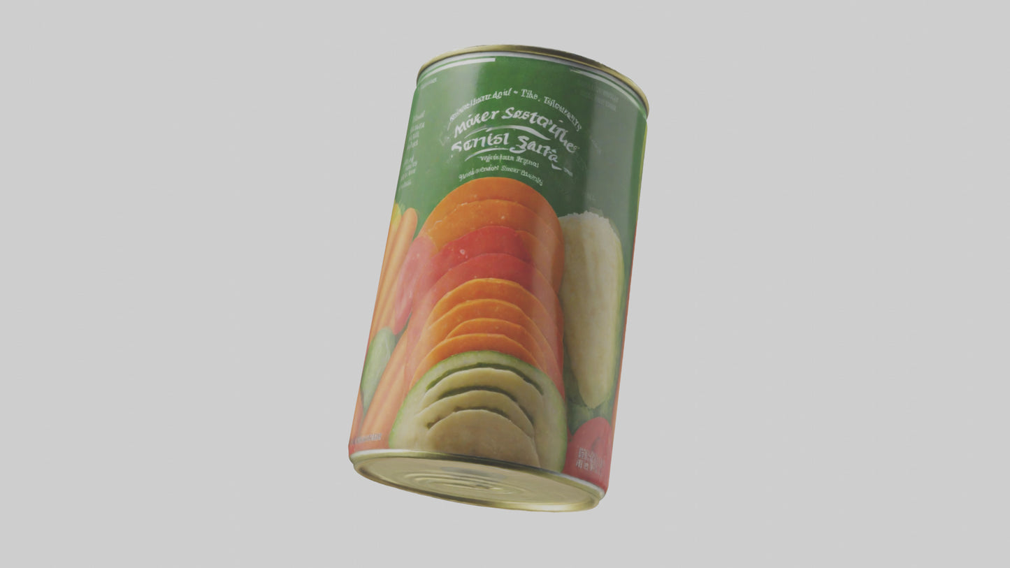 3D model Canned Mixed Vegetables model VR / AR / low-poly