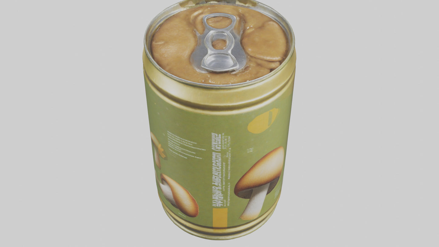 3D model Canned Mushrooms model VR / AR / low-poly