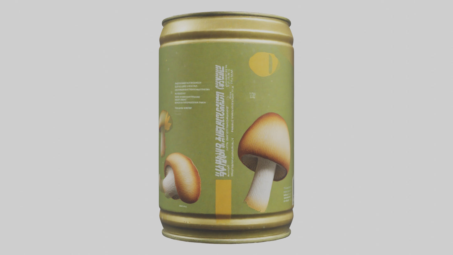 3D model Canned Mushrooms model VR / AR / low-poly